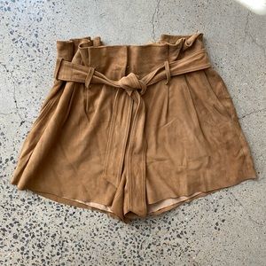 Olivia Palermo Chelsea28 Paperbag Suede Shorts